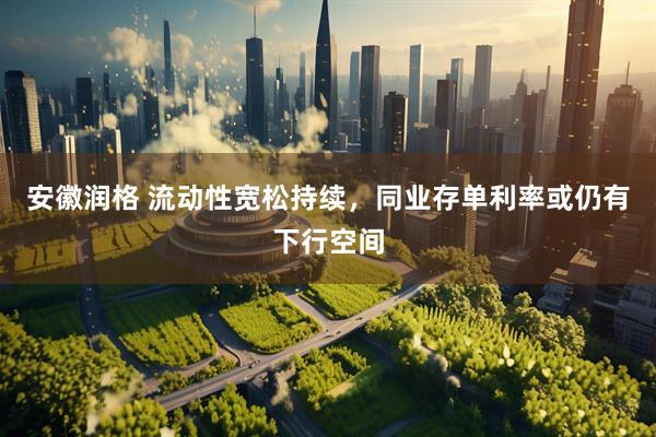 安徽润格 流动性宽松持续，同业存单利率或仍有下行空间
