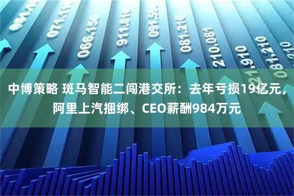 中博策略 斑马智能二闯港交所：去年亏损19亿元，阿里上汽捆绑、CEO薪酬984万元
