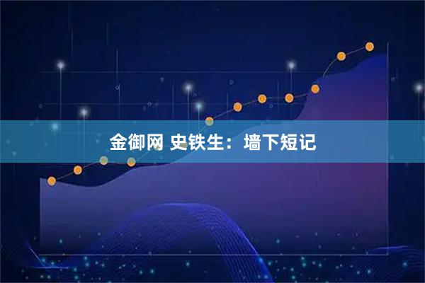 金御网 史铁生：墙下短记
