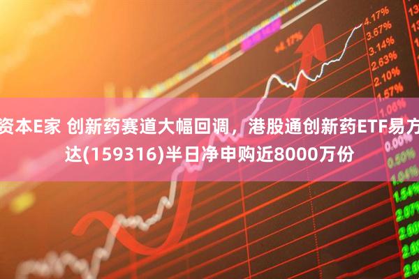 资本E家 创新药赛道大幅回调,港股通创新药ETF易方达(159316)半日净申购近8000万份