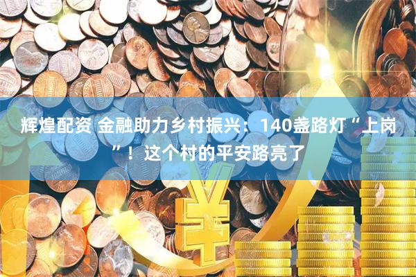 辉煌配资 金融助力乡村振兴:140盏路灯“上岗”!这个村的平安路亮了