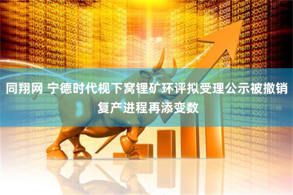 同翔网 宁德时代枧下窝锂矿环评拟受理公示被撤销 复产进程再添变数